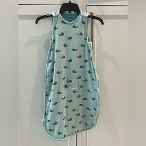 4 Season Ultimate Baby Sleep Bag Merino Wool & Organic Cotton Whales 2-24mo EUC